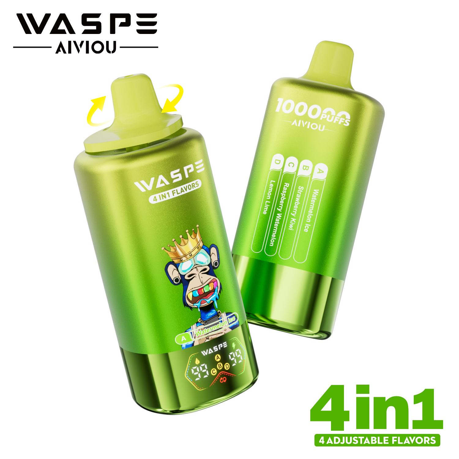 Waspe Aiviou 100K 4n1 100000 Puffs Disposable Vape
