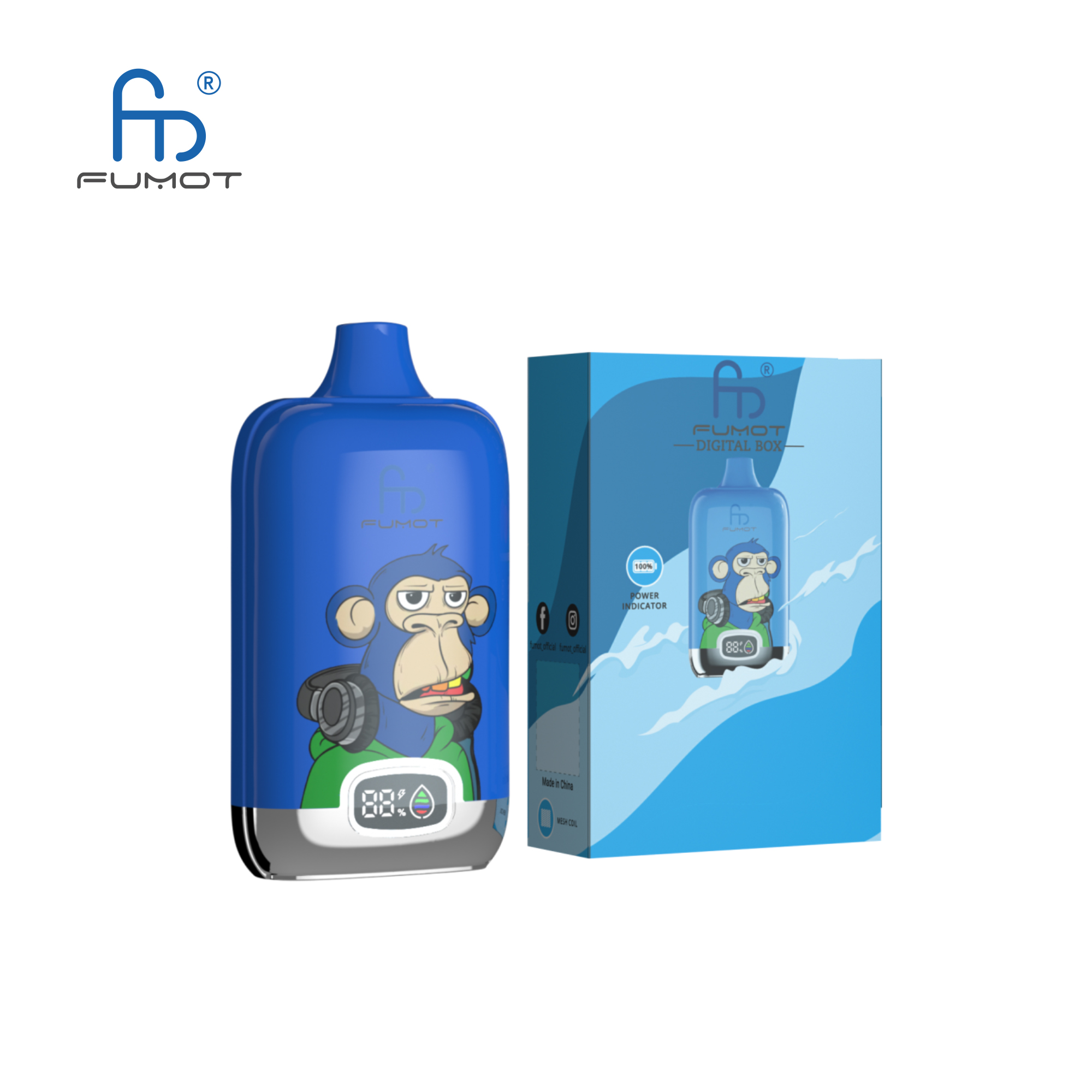 Fumot Digital Box 12000 Puffs Rechargeable Disposable Vape with LED Screen