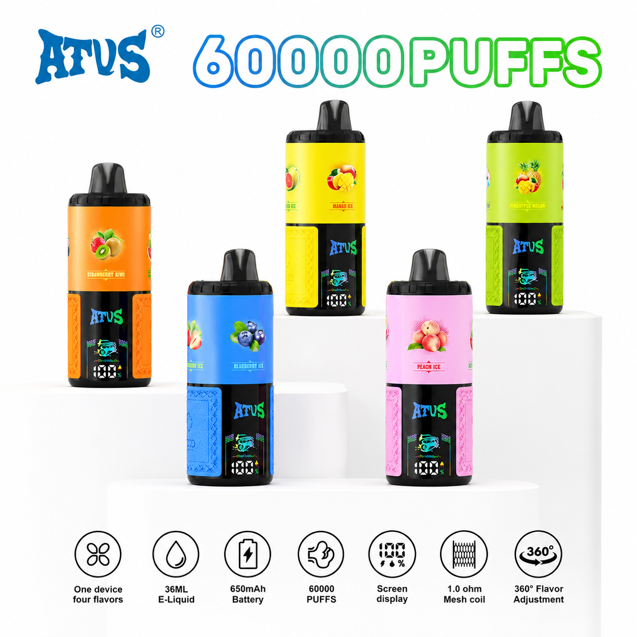 ATVS 60000 Puffs 4in1 Disposable Vape