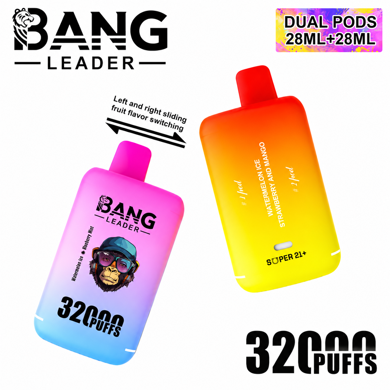 Bang Leader 32000 Puffs Twins 32K 2in1 Disposable Vape