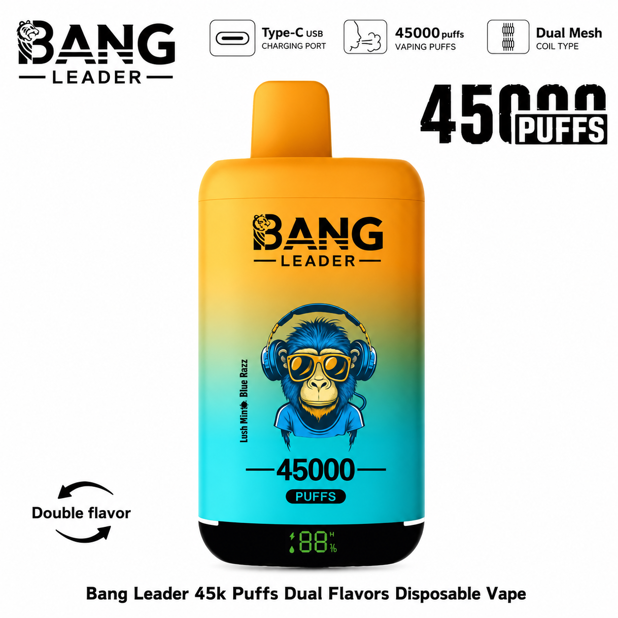 Bang Leader 45000 Puffs Twins 45K 2in1 Disposable Vape