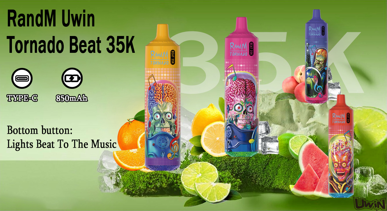 uwin randm tornado beat 35000 puffs music sync rgb disposable vape
